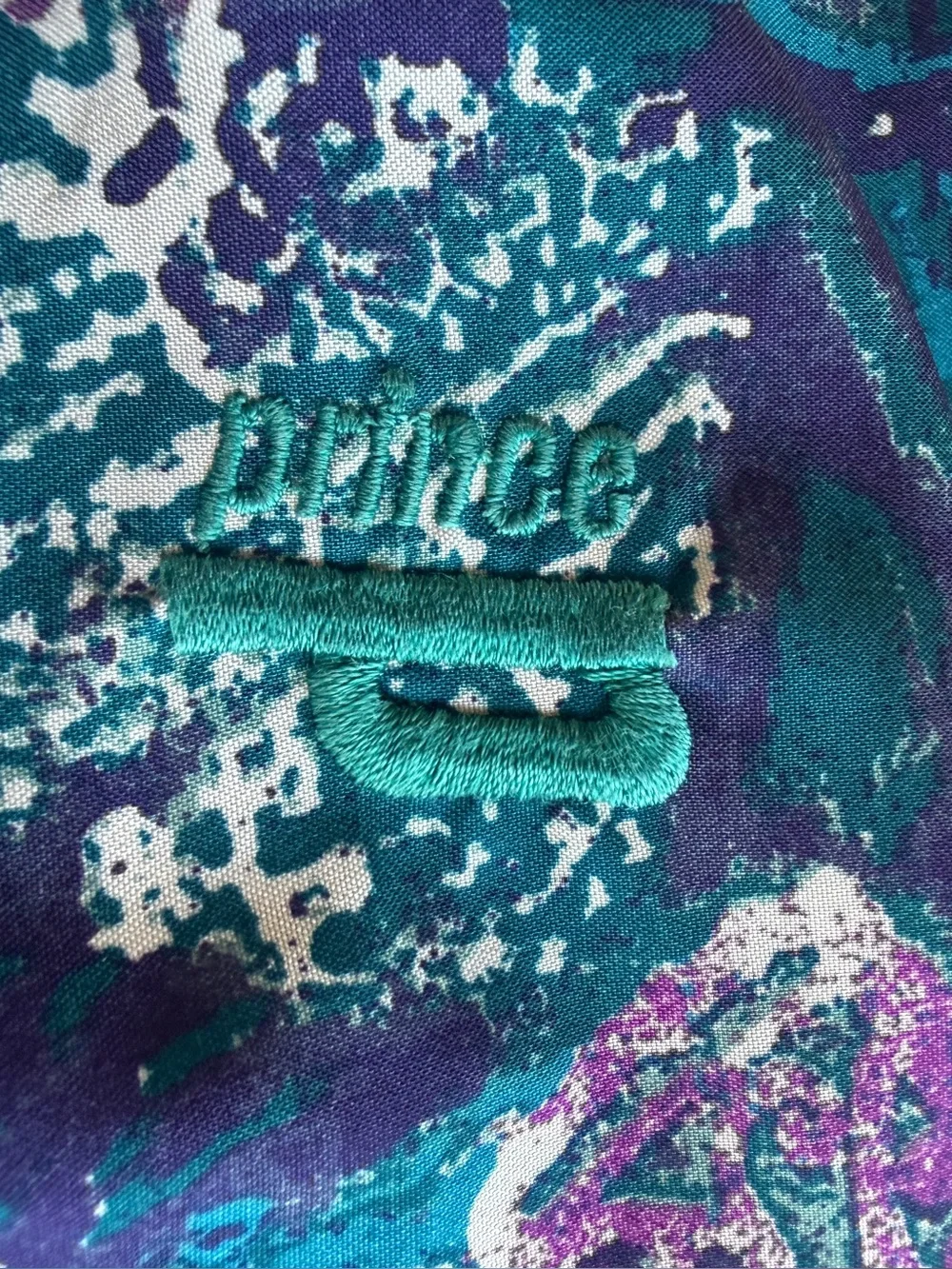 Vintage 90s Prince Sportswear retro Tennis Shorts Teal  graphic Abstract Print
